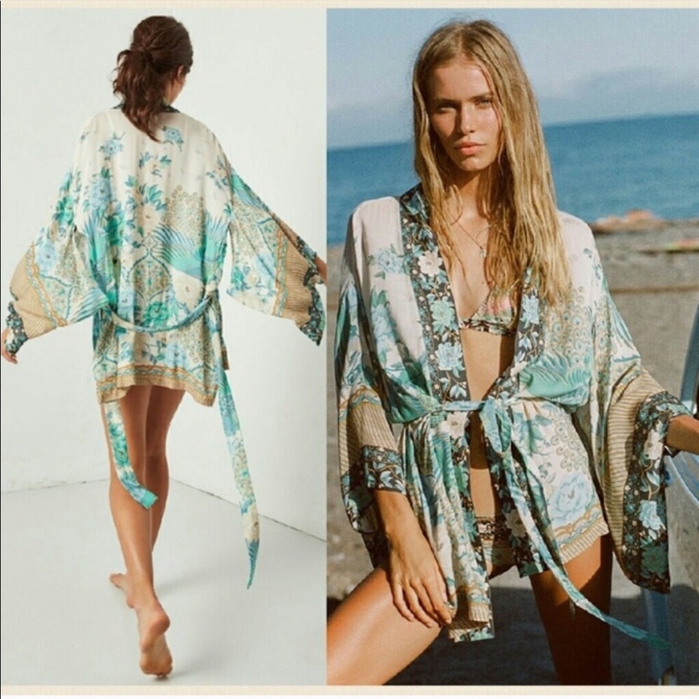Cloud Dancer Short Kimono, Robe, top, Cover-Up.